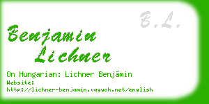 benjamin lichner business card